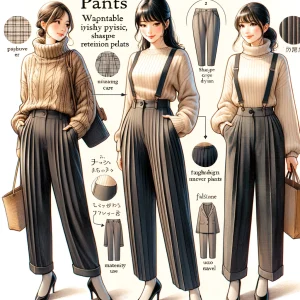 冬の寒さを乗り越える快適パンツ:形状記憶プリーツパンツレビュー